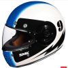 SMK RETRO ELECTRO WHITE GL125 FULL FACE VINTAGE HELMET